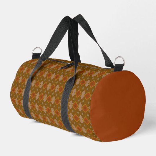 Südwestliches Rustikales Diamantmuster Duffle Bag (Linke Seite)