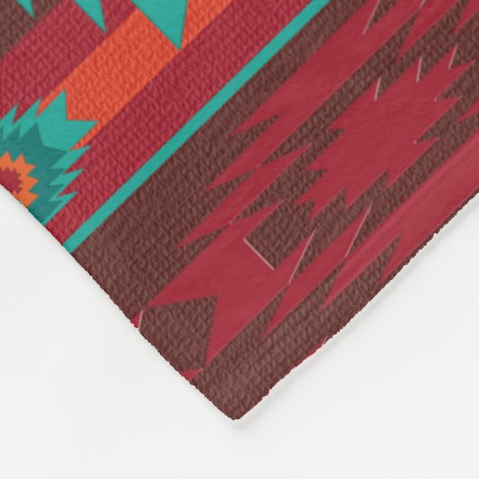 Südwestliches Stammes- Muster Fleecedecke (Ecke)