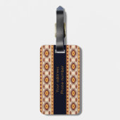 Südwestliches Stammes- Muster Gepäckanhänger (Rückseite vertikal)