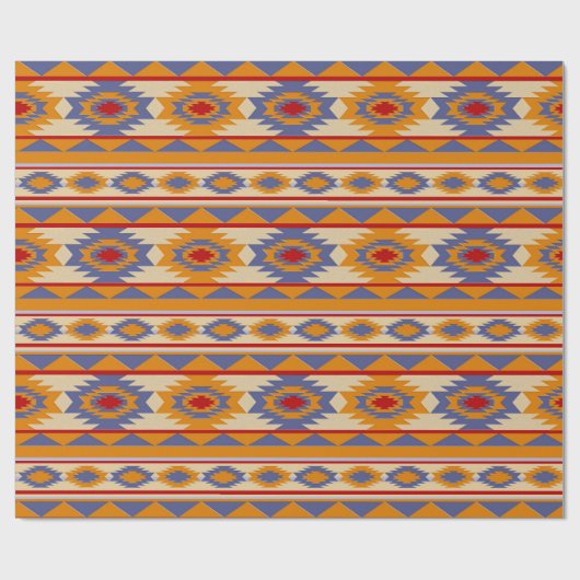 Südwestliches Stammes- Muster Geschenkpapier (Flach)