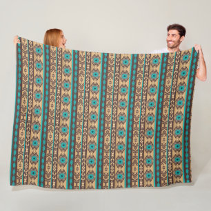Südwestliches Stammesmuster. Fleecedecke
