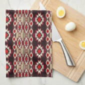 Südwestliches Stammesmuster. Geschirrtuch (Viertel Falte)