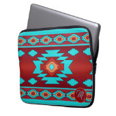 Südwestliches Stammesmuster. Laptopschutzhülle (Vorderseite Links)