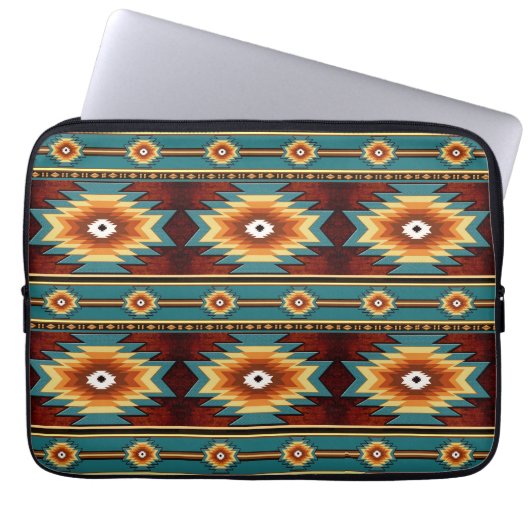 Südwestliches Stammesmuster Laptopschutzhülle (Vorderseite)