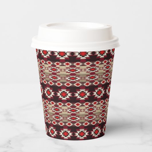 Südwestliches Stammesmuster. Pappbecher (Vorderseite)