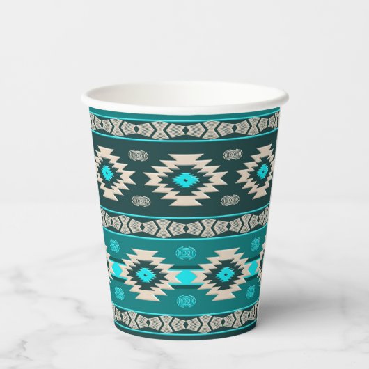 Südwestliches Stammesmuster. Pappbecher (Rückseite)