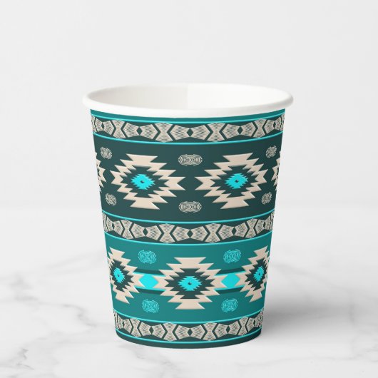 Südwestliches Stammesmuster. Pappbecher (Links)