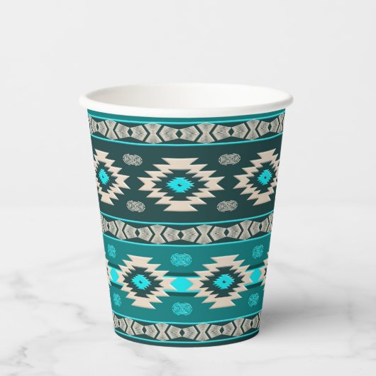 Südwestliches Stammesmuster. Pappbecher (Vorderseite)