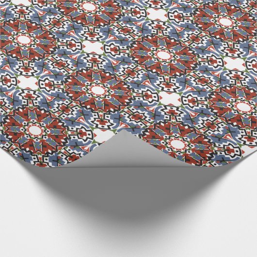 Südwestliches Weihnachtsdesign Geschenkpapier (Ecke)