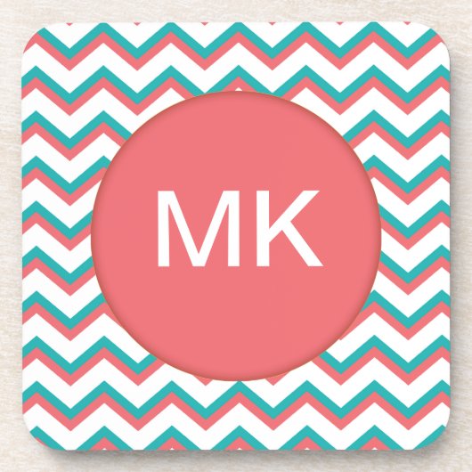 Südwestliches Zickzack Muster Getränkeuntersetzer (Vorderseite)