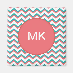 Südwestliches Zickzack Muster Magnet