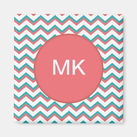 Südwestliches Zickzack Muster Magnet (Vorne)