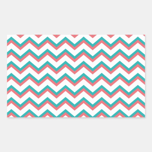 Südwestliches Zickzack Muster Rechteckiger Aufkleber (Vorderseite)