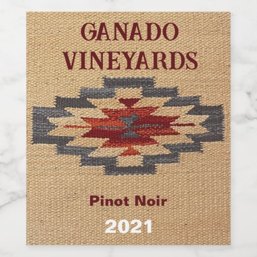 SüdwestNavajo Design, Set von 6 Weinetiketten Weinetikett (Einzelnes Label)