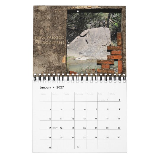 SüdwestNew Mexiko-Petroglyphe-Kalender 2012 Kalender (Jan 2027)