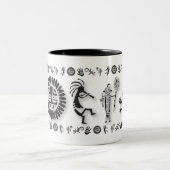 Südwestpetroglyphe-Tassen-Entwurf 3 Zweifarbige Tasse (Mittel)