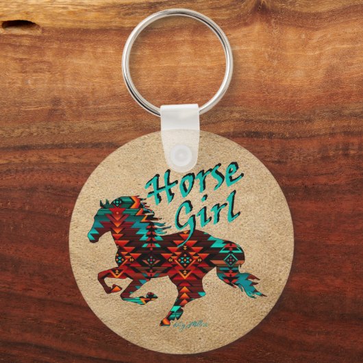 Südwestpferd, Pferdemädchen Schlüsselanhänger (Vorderseite)