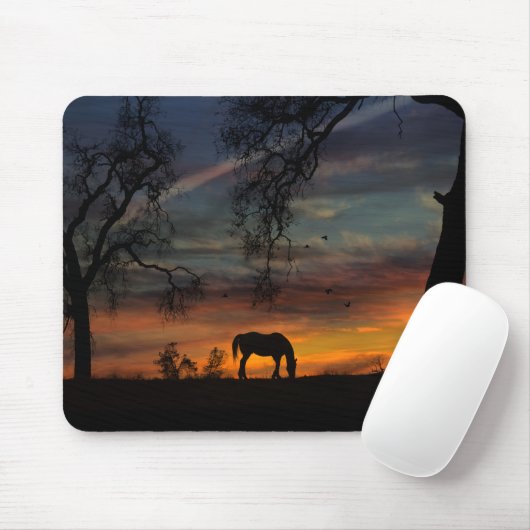 Südwestpferd und Sunset Mouse Pad Mousepad (Mit Mouse)