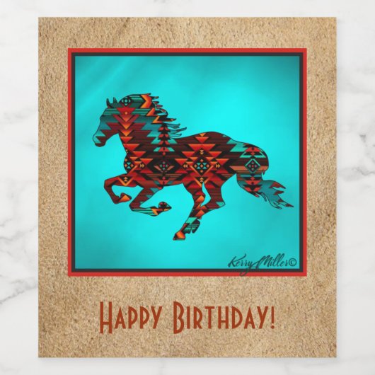 Südwestpferd Weinetikett (Einzelnes Label)