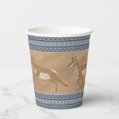 Südwestpronghorn Antelope Blue Border Pappbecher (Vorderseite)