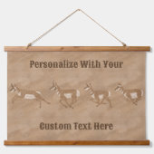 Südwestpronghorn Antelope Herd Personalisiert Wandteppich Mit Holzrahmen (Vorne)