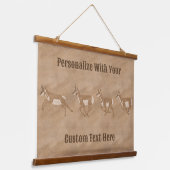 Südwestpronghorn Antelope Herd Personalisiert Wandteppich Mit Holzrahmen (Gewinkelt)