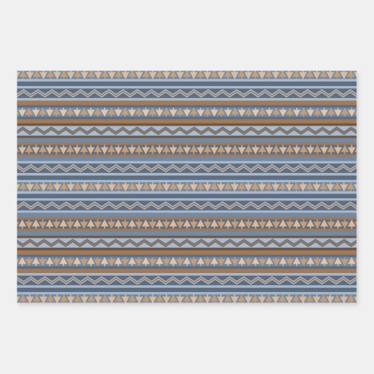 Südwestpronghorn Antelopes Geometrisches Muster Geschenkpapier Set (Vorderseite 3)