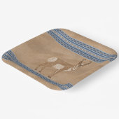 Südwestpronghorn Stehend Antelope Blue Border Pappteller (Gewinkelt)