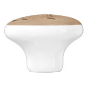 Südwestpronghorn Stehend Antelope Petroglyph Keramikknauf (Seitenansicht)