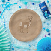 Südwestpronghorn Stehendes Antelope Design Pappteller (Party)