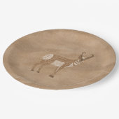 Südwestpronghorn Stehendes Antelope Design Pappteller (Schrägansicht)