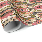 Südwestquiggly Wiggly Earth Tone Abstrakt Geschenkpapier (Rolleneckpunkt)