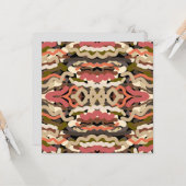 Südwestquiggly Wiggly Earth Tone Abstrakt Karte (Vorderseite/Rückseite Beispiel)