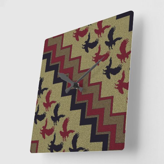 SüdwestRetro Quadratische Wanduhr (Winkel)