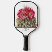Südwestrustikaler Holzroter Blume Cactus Wire Pickleball Schläger (Rückseite)
