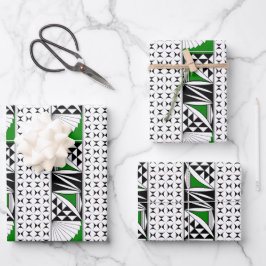 Südwestsonnenaufgang in Grün Geschenkpapier Set