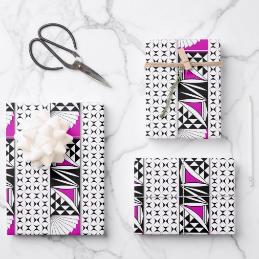 Südwestsonnenaufgang in Rosa Geschenkpapier Set (Vorderseite)