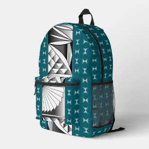 Südwestsonnenaufgang in Tief Aquamarin Bedruckter Rucksack