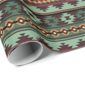 Südweststämmiger Grünbraun Geschenkpapier (Rolleneckpunkt)