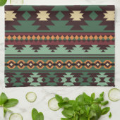 Südweststämmiger Grünbraun Geschirrtuch (Gefaltet)