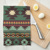 Südweststämmiger Grünbraun Geschirrtuch (Viertel Falte)