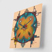 Südweststil Quadratische Wanduhr (Winkel)