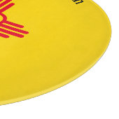 Südweststil Zia Herz New Mexico Gold & Red Schneidebrett (Ecke)