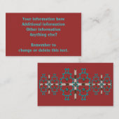 Südwestsymmetrische individuelle Visitenkarten Visitenkarte (Vorne/Hinten)