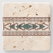 Südwesttapisserie-Travertin-Untersetzer Steinuntersetzer (Vorderseite)