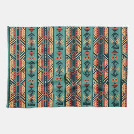 Südwesttribal Türkis Geschirrtuch