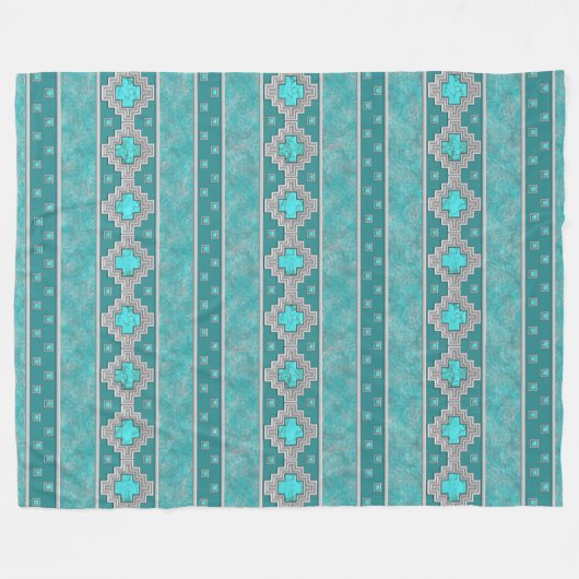 Südwesttürkis Fleecedecke (Vorderseite (Horizontal))