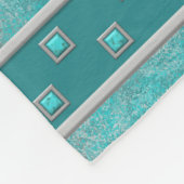 Südwesttürkis Fleecedecke (Ecke)