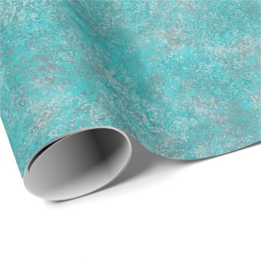 Südwesttürkis Geschenkpapier (Rolleneckpunkt)