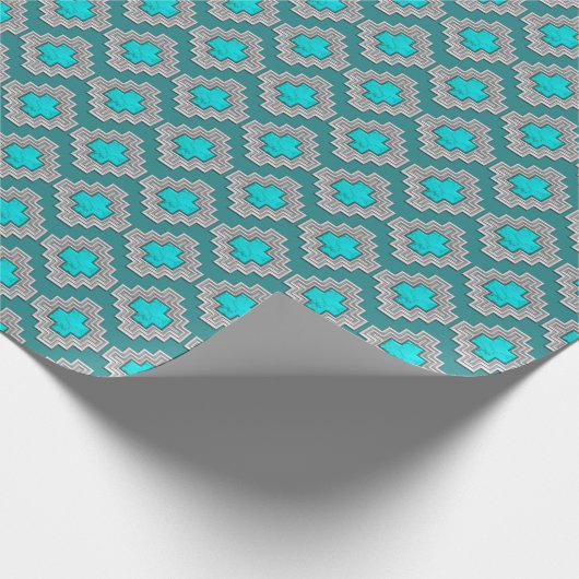 Südwesttürkis Geschenkpapier (Ecke)